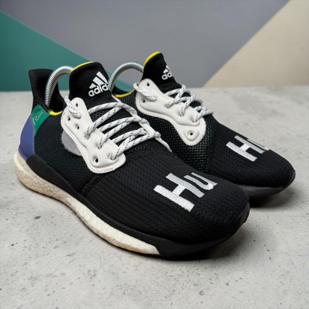 Adidas Solar Hu Glide Pharrell Williams Womens 8 Black Multi Color CG6736